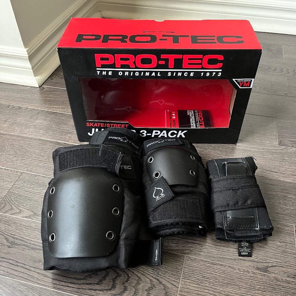 Pro-Tec - Street Gear Jr 3 Pack, Black, Youth Medium